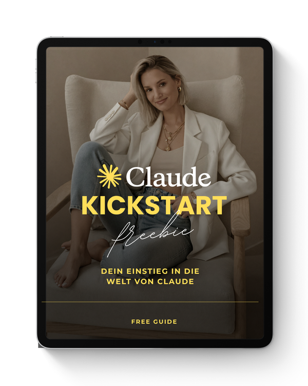 Claude Kickstart: kostenloser Guide für den Einstieg in die Welt von Claude, auf einem Tablet